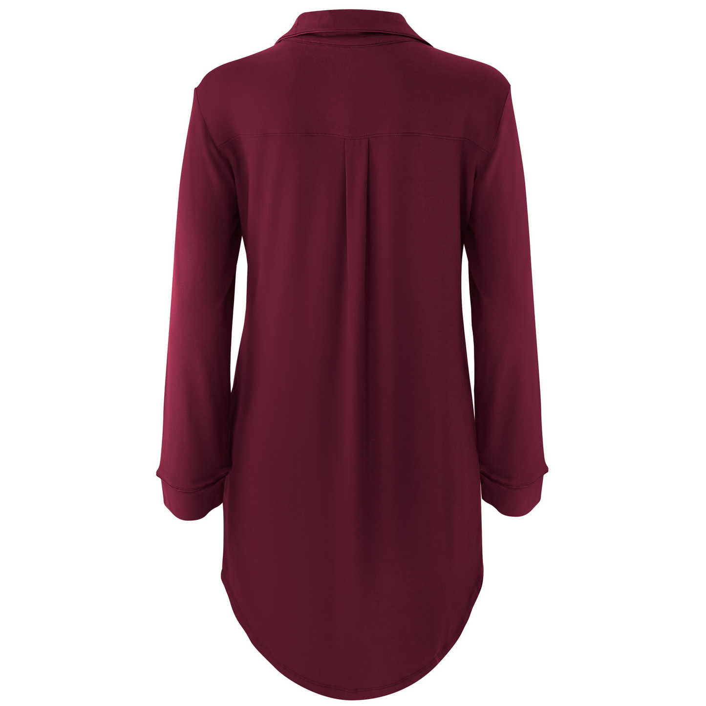 Long Sleeve Women’s Nightshirt in Burgundy