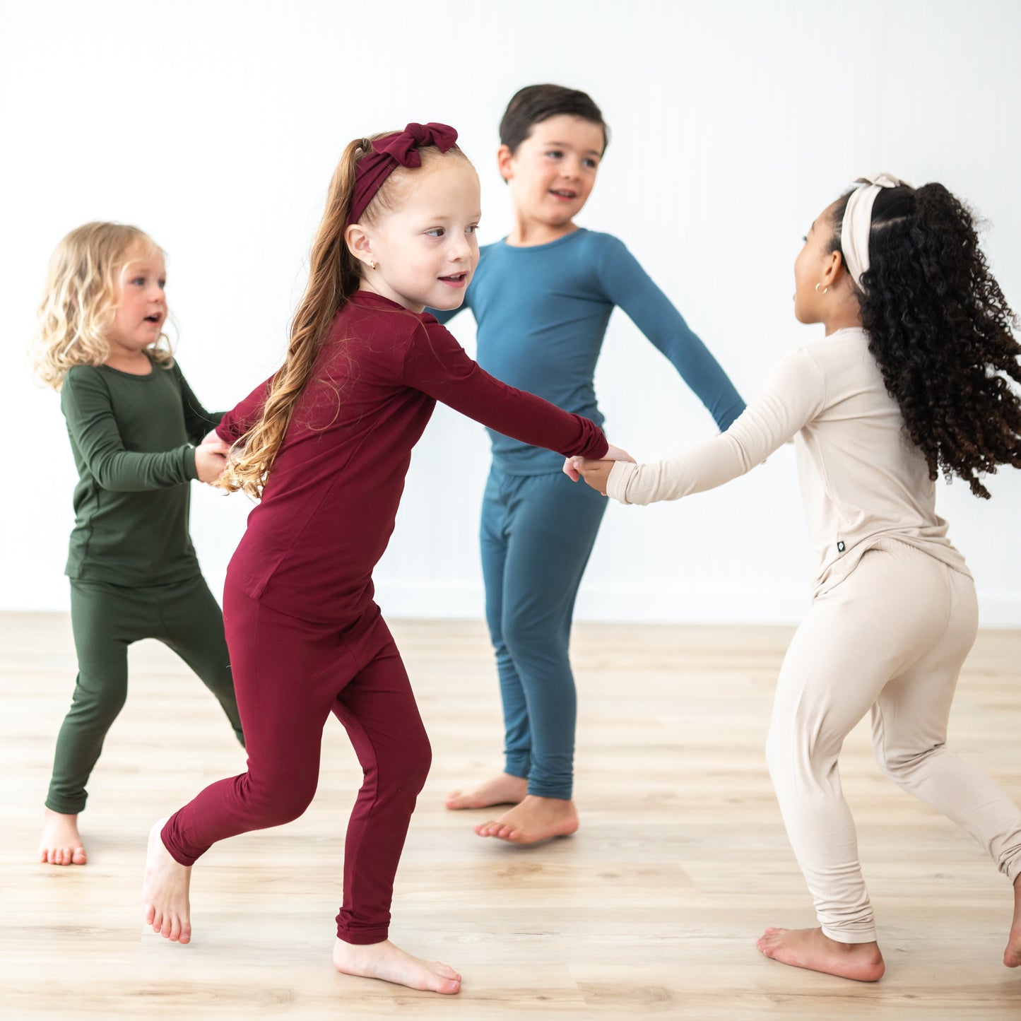 Long Sleeve Pajamas in Burgundy