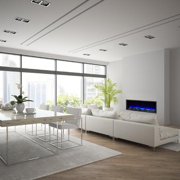 SimpliFire Scion 55 Inch Wall Mounted Electric Fireplace - SF-SC55-BK