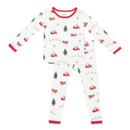 Long Sleeve Pajamas in Santa Sleigh