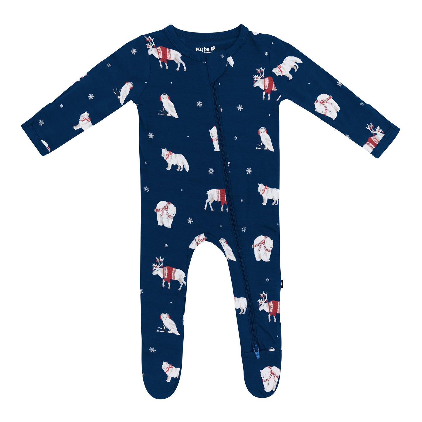 Zippered Footie in Frosty Friends