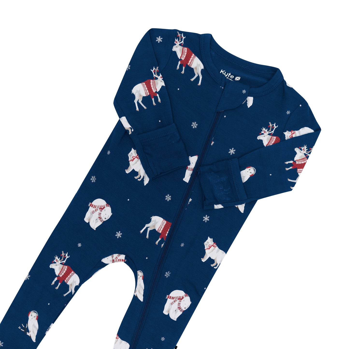 Zippered Footie in Frosty Friends