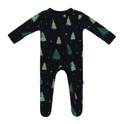 Zippered Footie in Twinkle Tree
