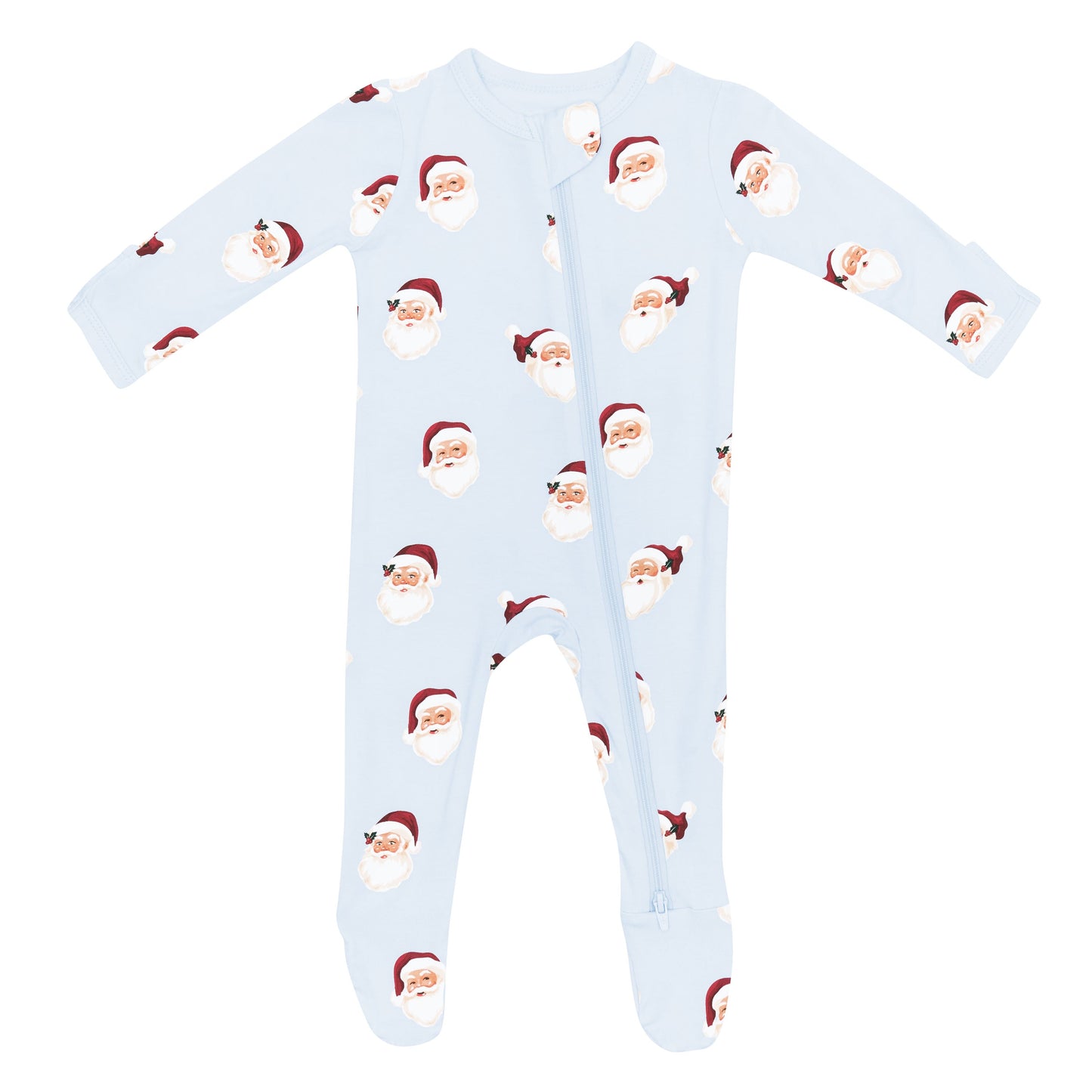 Zippered Footie in Vintage Santa