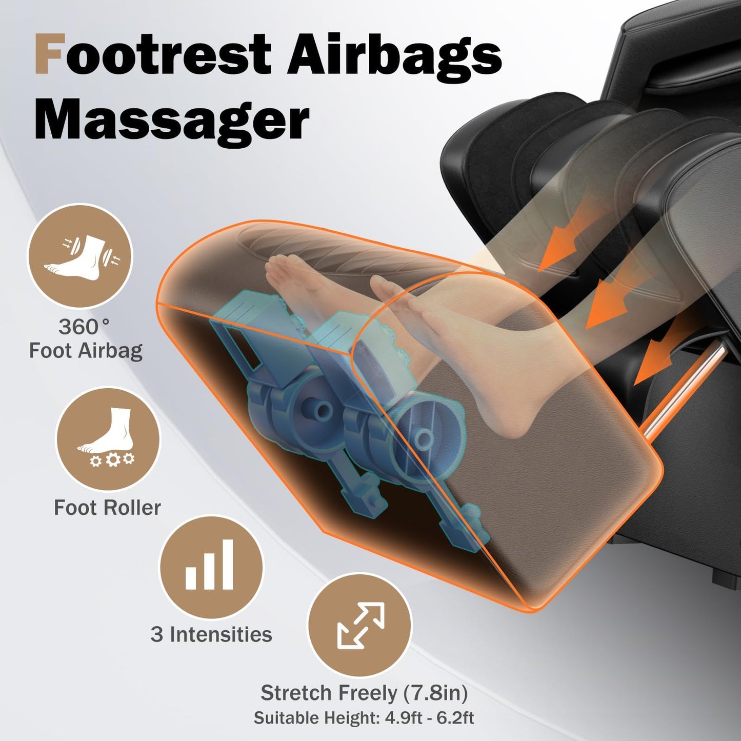 Culanta Massage Chair Full Body, Zero Gravity SL-Track Shiatsu Massage Recliner Chair with Body Scan, (U1-Black)