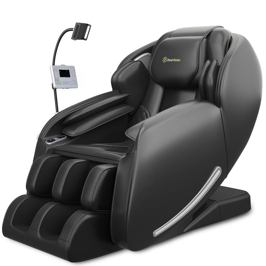 Real Relax 2025 Massage Chair Full Body, Zero Gravity SL-Track Shiatsu Massage Recliner with Heat, APP Control, All Black