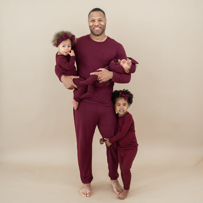 Men's Jogger Set in Burgundy