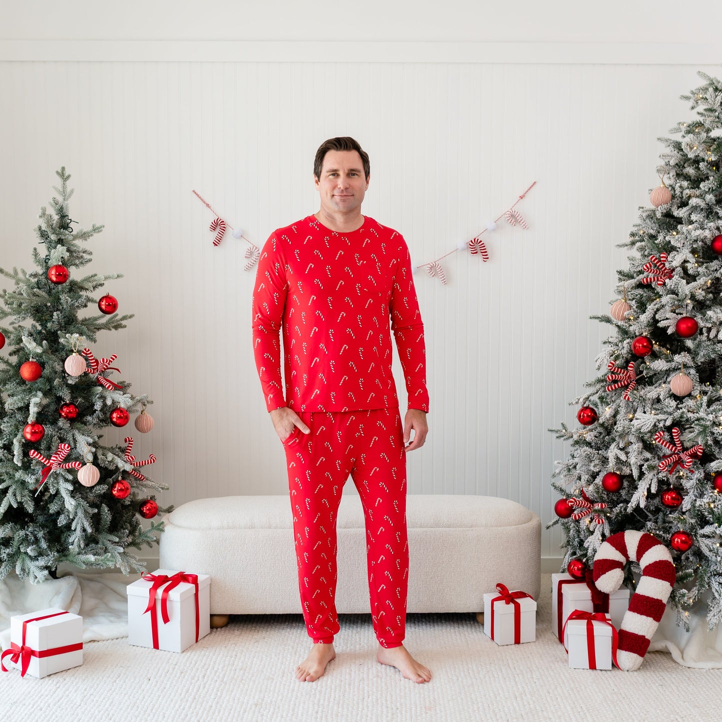 Men's Jogger Set in Candy Cane