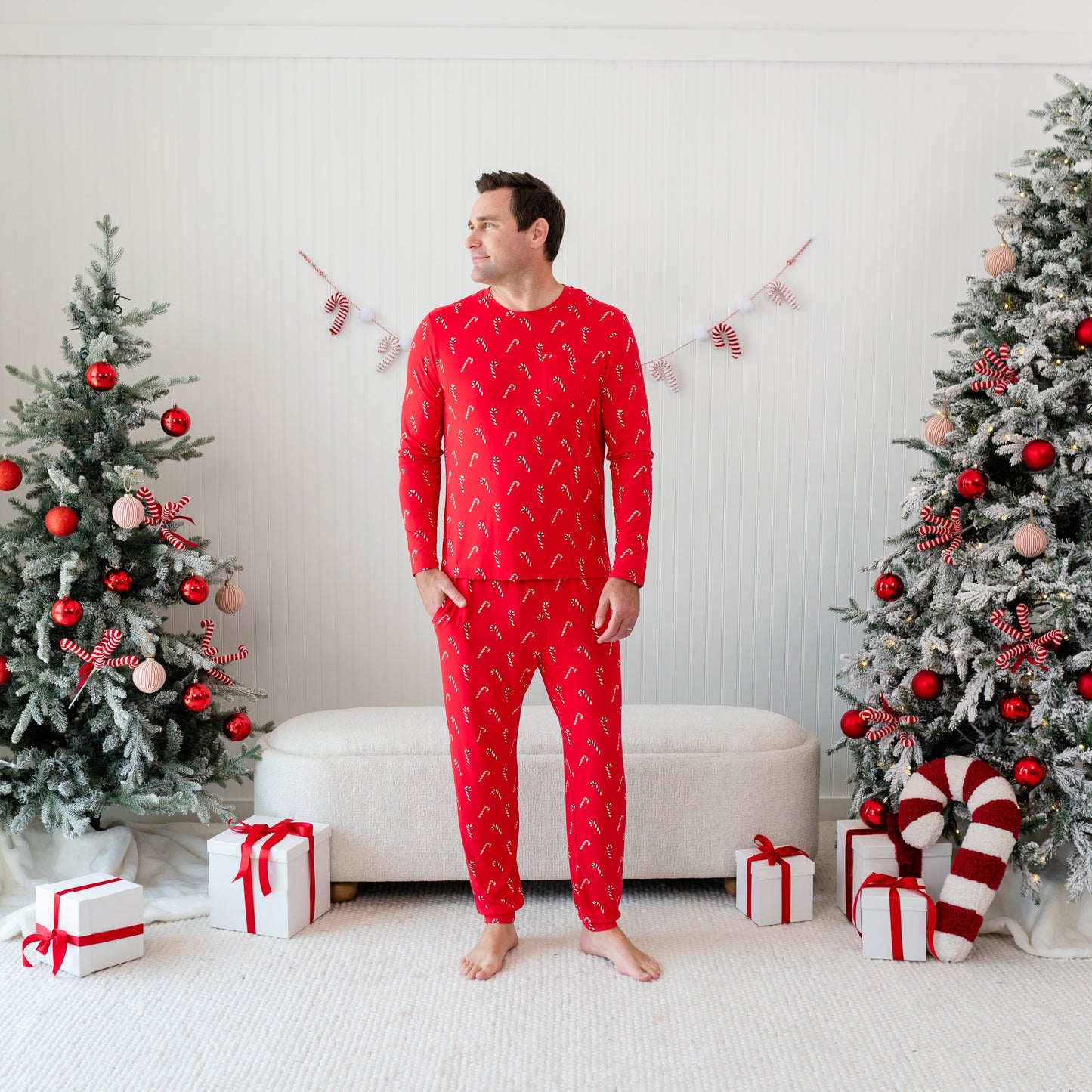 Men's Jogger Set in Candy Cane