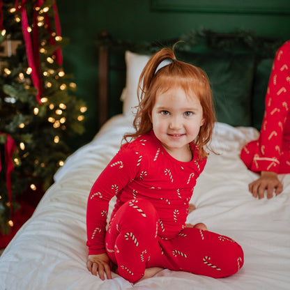 Long Sleeve Pajamas in Candy Cane