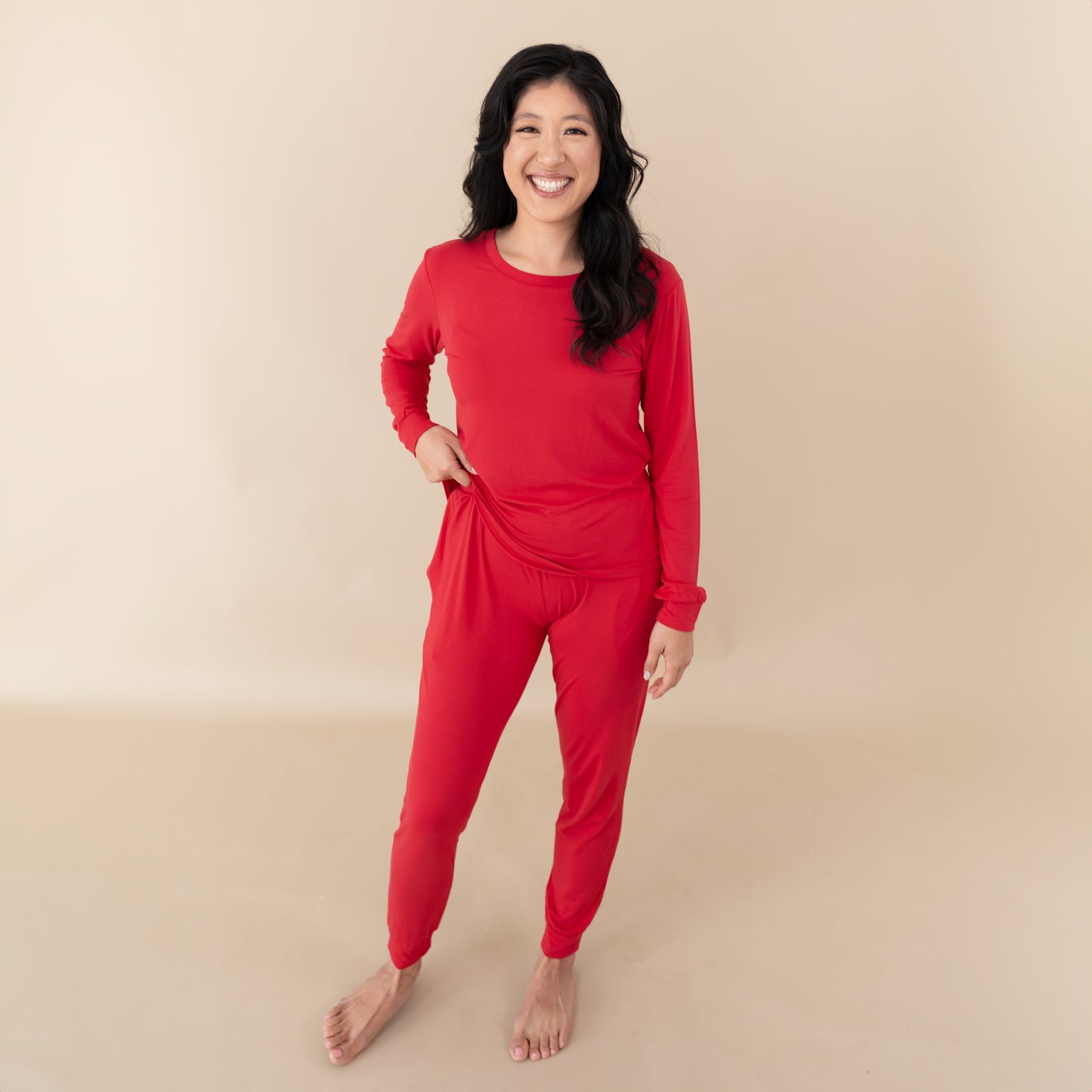 Women's Jogger Pajama Set in Cardinal