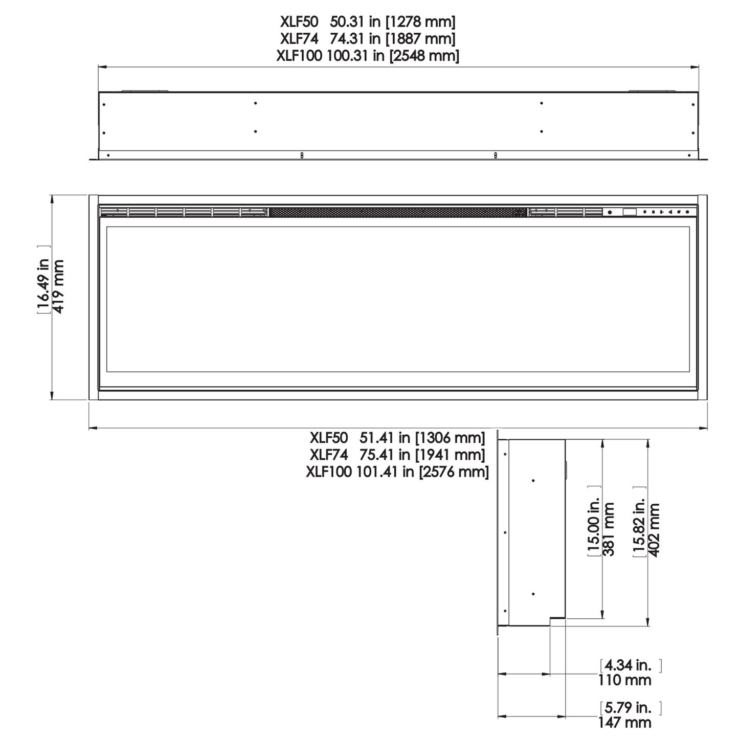 Dimplex IgniteXL 50 Inch Linear Electric Fireplace - XLF50