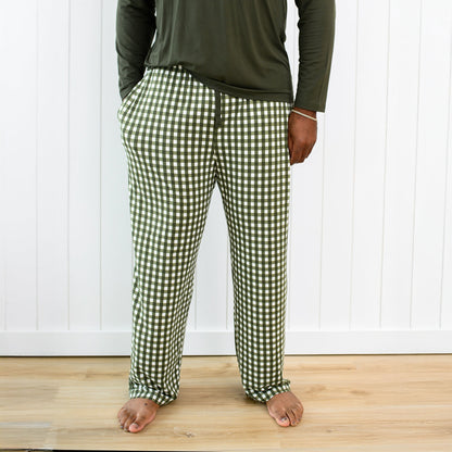 Men's Lounge Pants in Gingham Fir