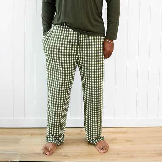 Men's Lounge Pants in Gingham Fir