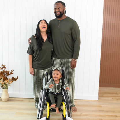 Women's Lounge Pants in Gingham Fir