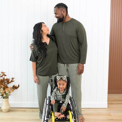 Men's Lounge Pants in Gingham Fir