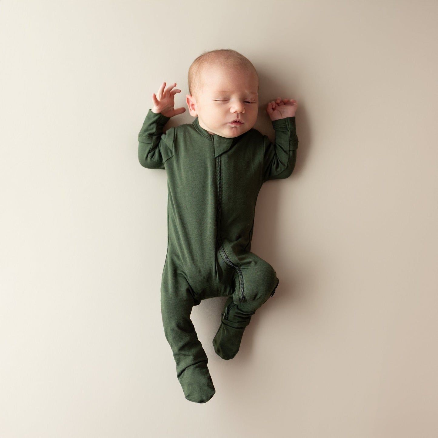 Zippered Footie in Fir