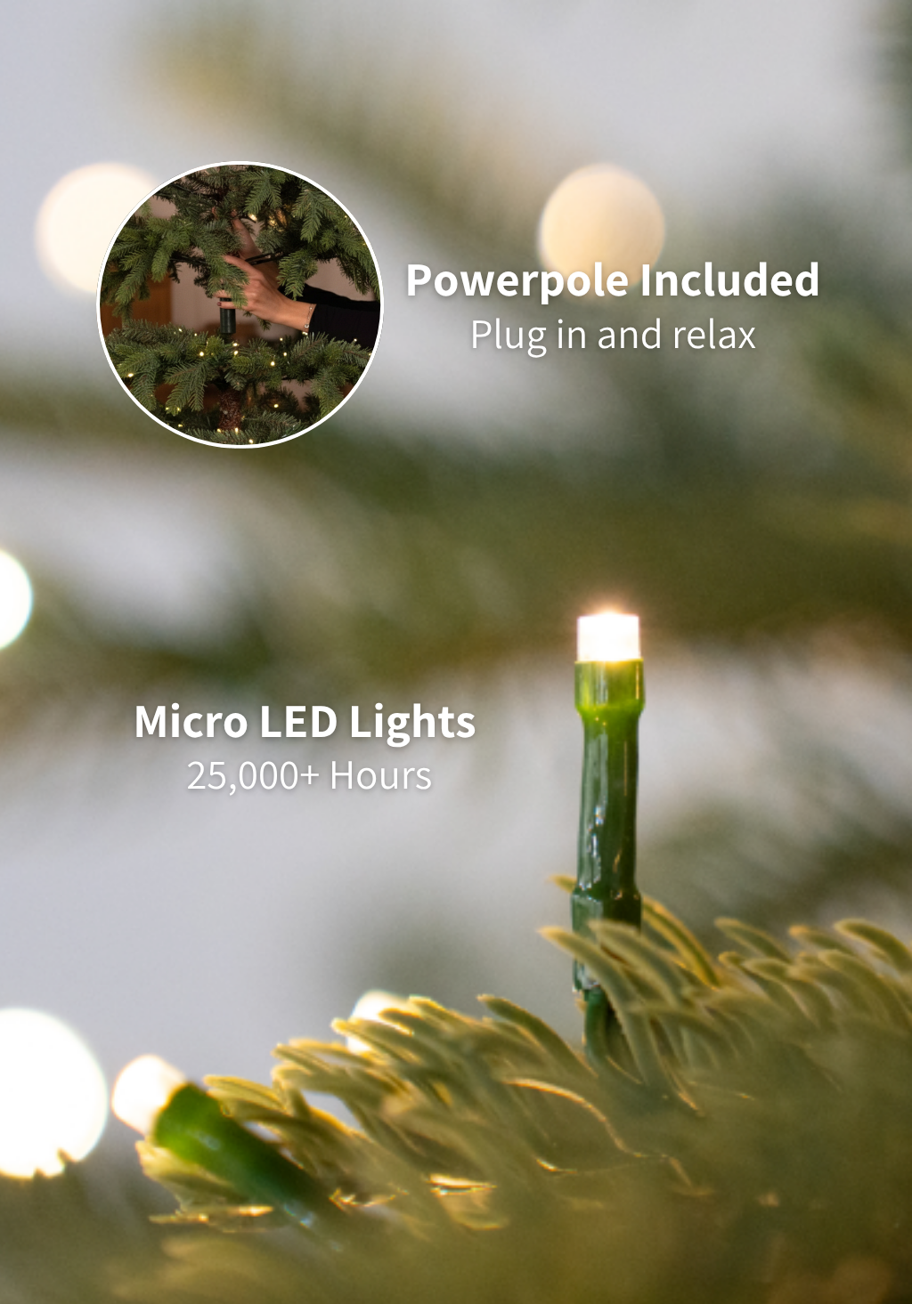 12' King Douglas Fir Slim Artificial Christmas Tree with 1050 Warm White & Multi-Color LED Lights