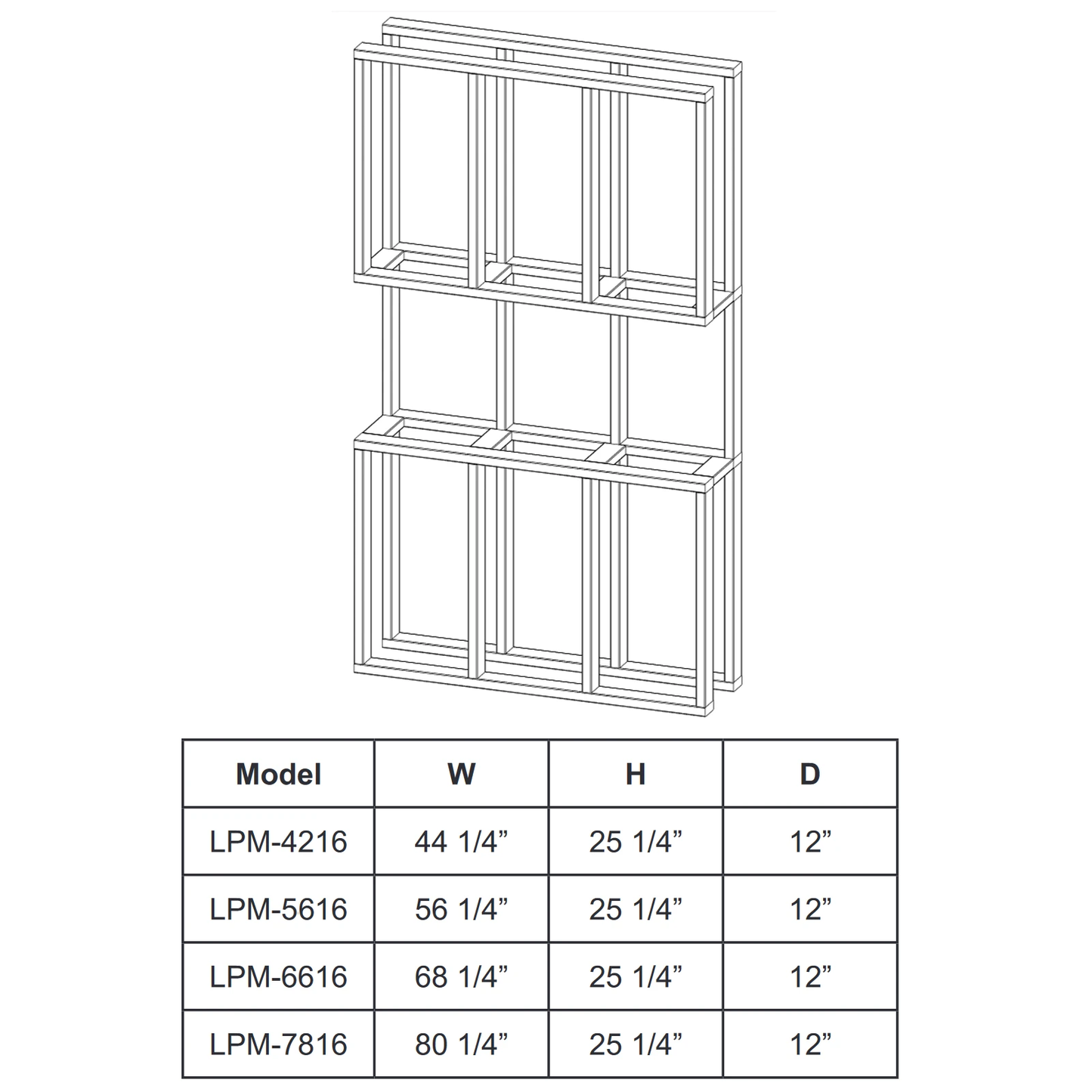 Modern Flames Landscape Pro 5616 Multi-Sided Electric Fireplace - LPM-5616