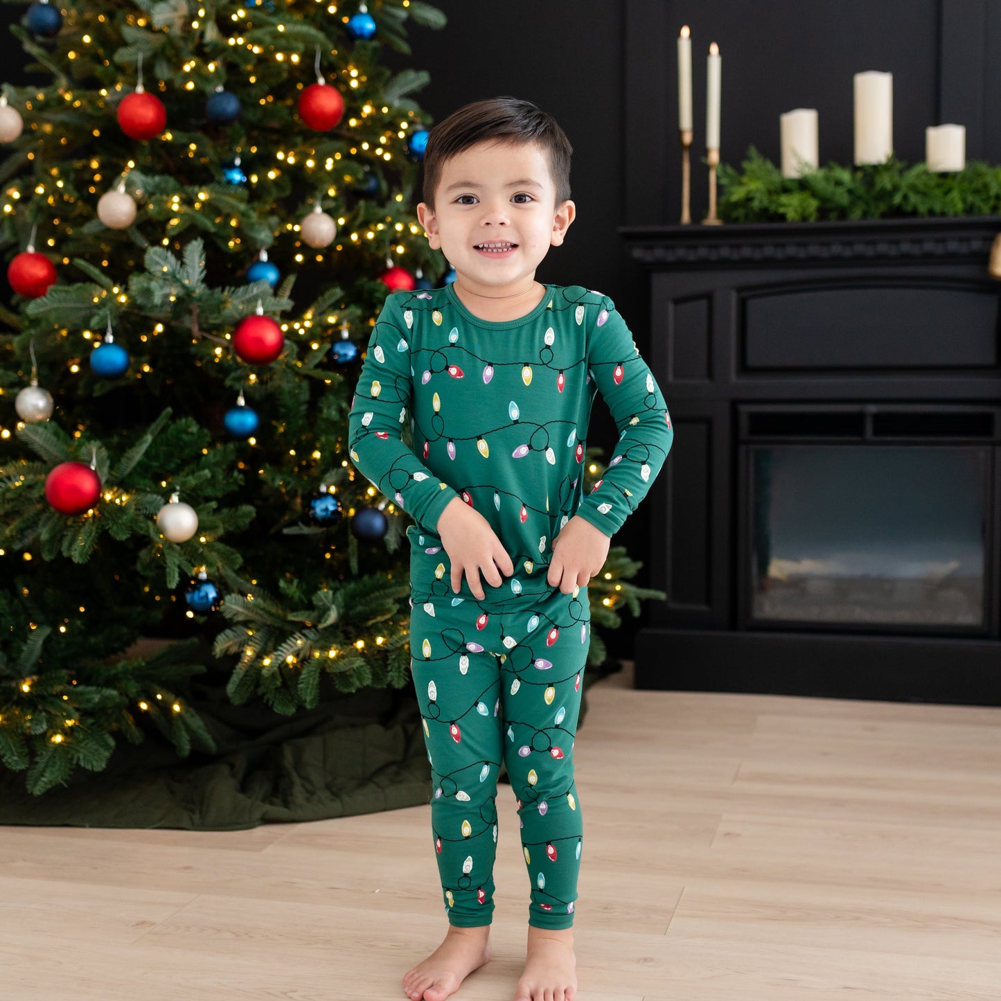 Long Sleeve Pajamas in Merry and Bright