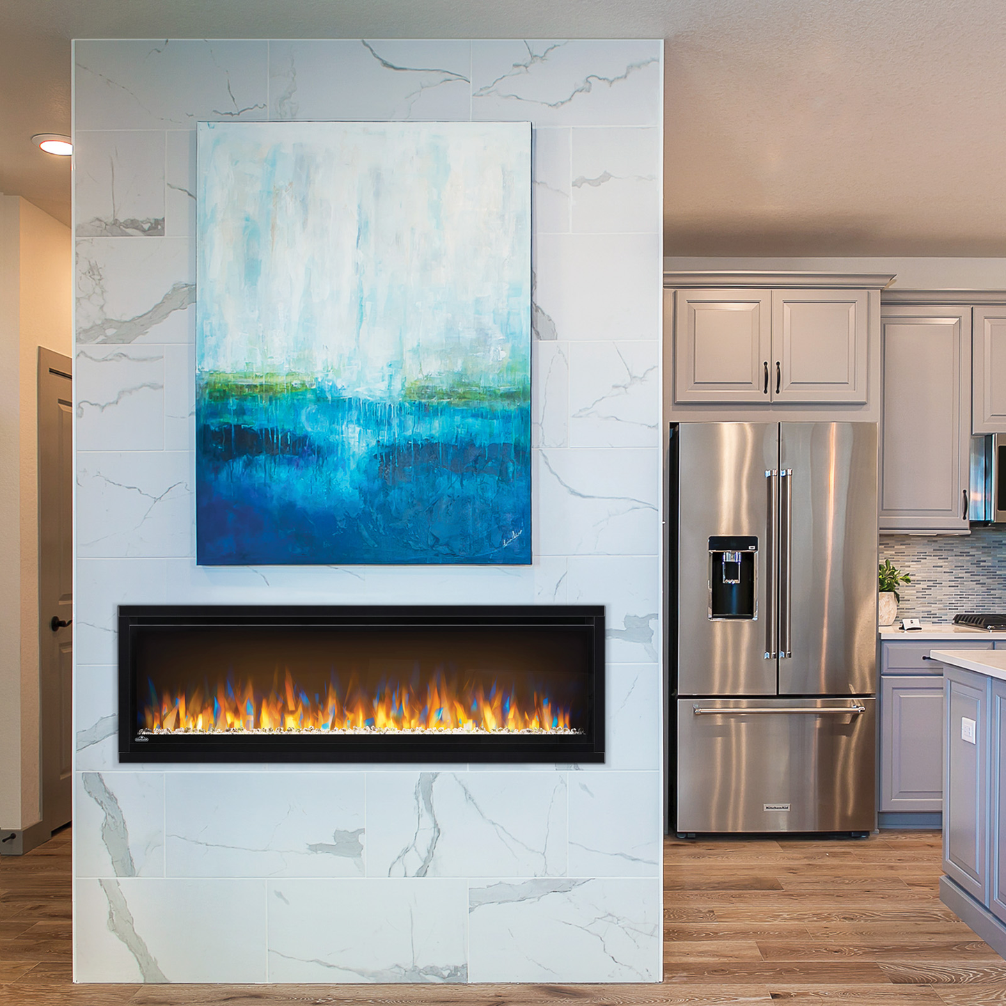 Napoleon AlluraVision 50 inch Slimline Wall Mounted Electric Fireplace - NEFL50CHS-1