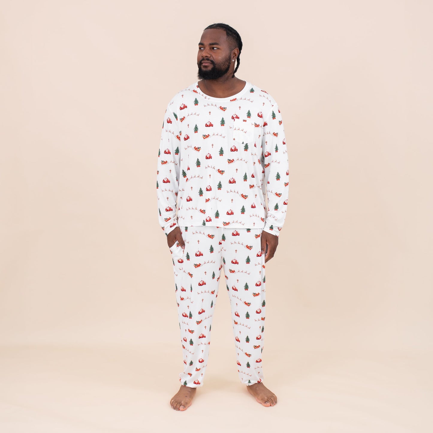 Men's Jogger Set in Santa Sleigh