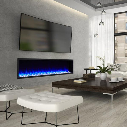 SimpliFire Scion 78 Inch Wall Mounted Electric Fireplace - SF-SC78-BK