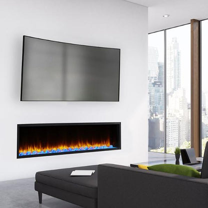 SimpliFire Scion 78 Inch Wall Mounted Electric Fireplace - SF-SC78-BK
