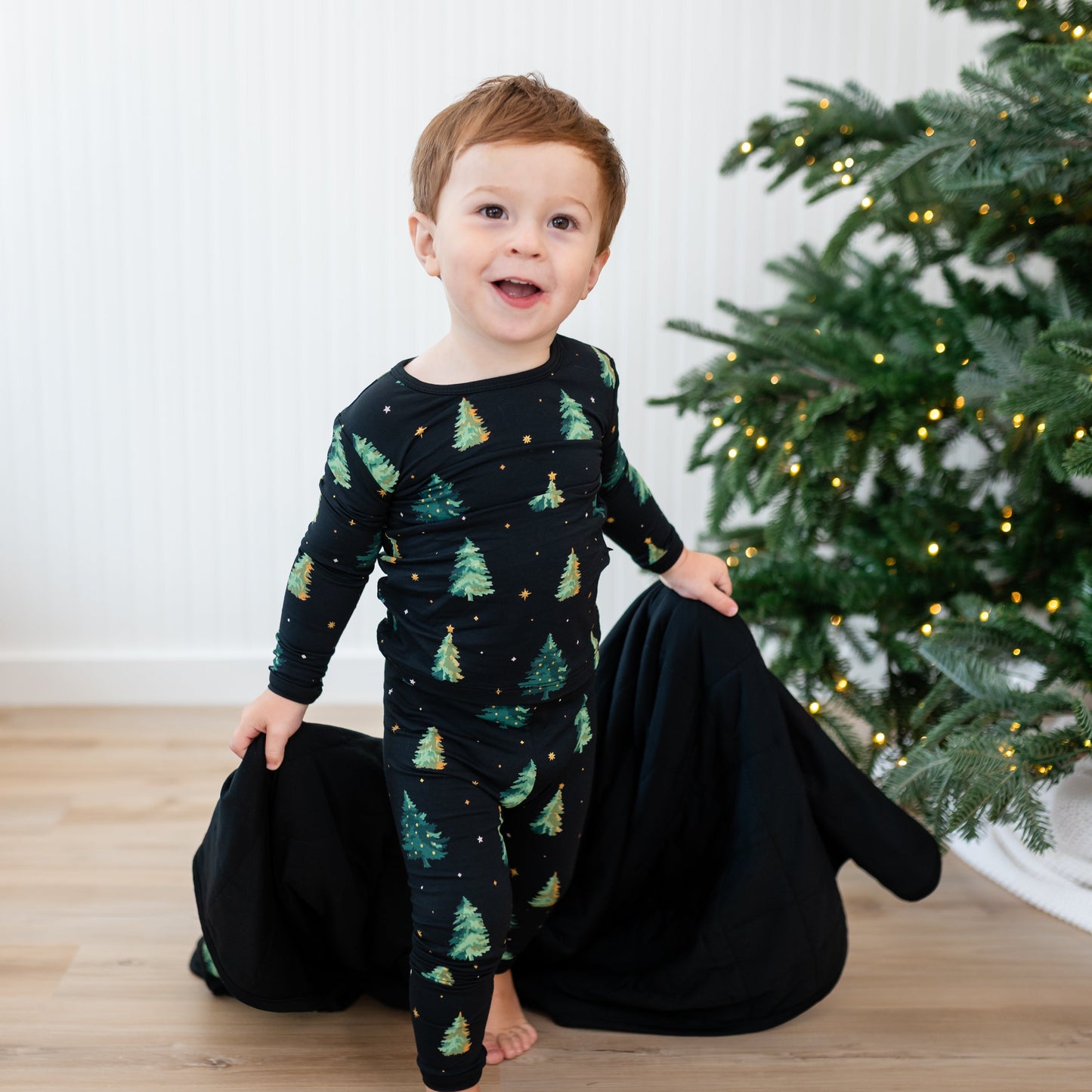 Long Sleeve Pajamas in Twinkle Tree