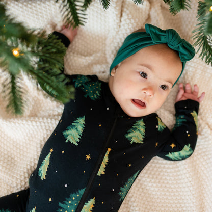Zippered Romper in Twinkle Tree