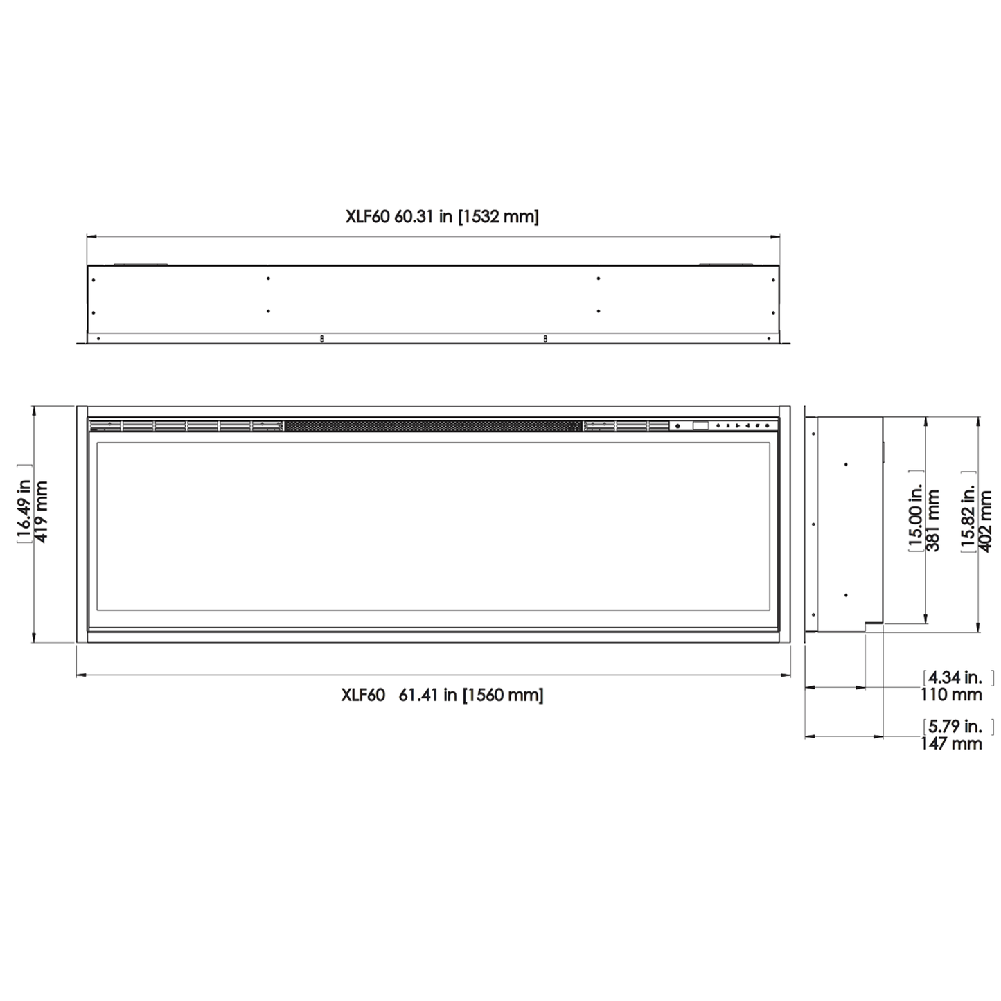 Dimplex IgniteXL 60 Inch Linear Electric Fireplace - XLF60