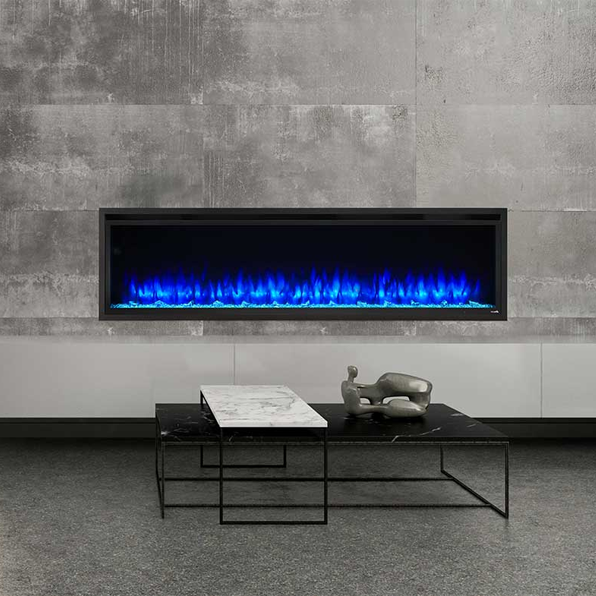 SimpliFire Allusion Platinum 72 Linear Elec Fireplace | SF-ALLP72-BK