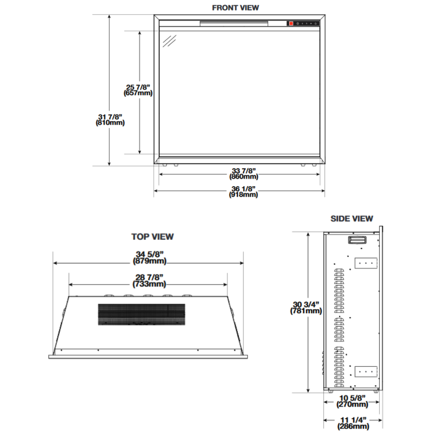 Napoleon Element 36 Built-in Electric Fireplace - NEFB36H-BS-1