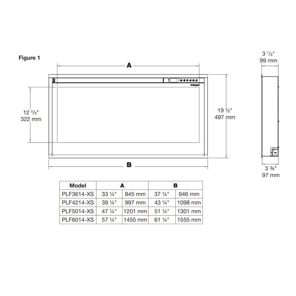 Dimplex Multi-Fire Slim Built-In Linear Electric Fireplace - PLF6014-XS