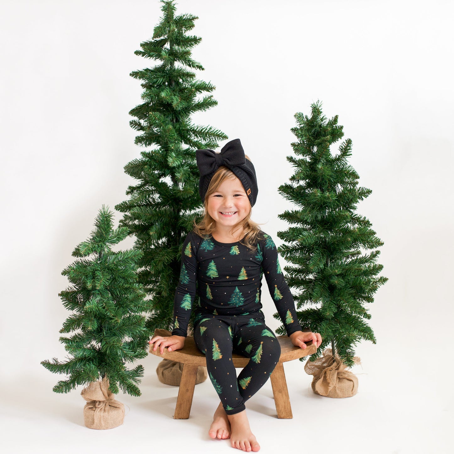 Long Sleeve Pajamas in Twinkle Tree
